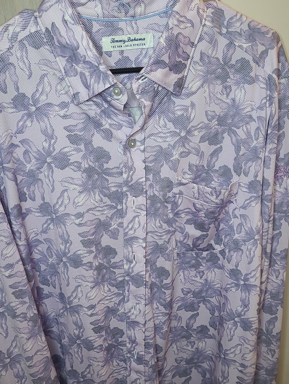 Tommy Bahama Lavender and Purple Floral Button-Down Shirt